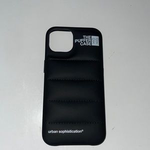 Black puffer phone case for iPhone 13